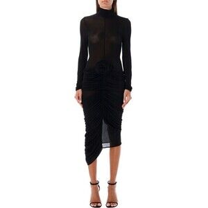 Magda Butrym Sheer High Neck Midi Dress - NWT